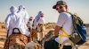 Student rides camel