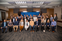 Members of the inaugural YPAC cohort with BYU Marriott leadership. Photo courtesy of Patrick Tedjamulia.