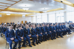 13 Air Force Commissioning Cadets at the commencement ceremony. Photo courtesy of Michelle Baughan.