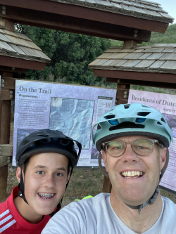 Neil Lundberg and his son enjoy biking together. Photo courtesy of Neil Lundberg.