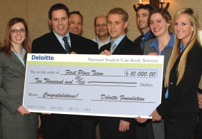 BYU accounting students win first place and $10,000 at the Deloitte National Student Case Study Competition.