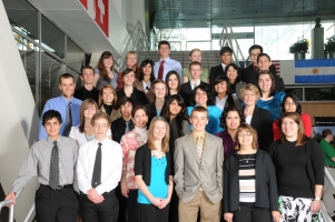 Participants in the nation’s first High School Business Language Competition, sponsored by the Whitmore Global Management Center/BYU CIBER. 