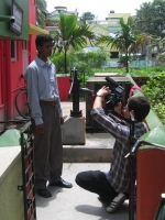 Dusty Hulet creating his Samasource film in India. 
