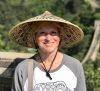 Cindy Blair walking on the Great Wall of China