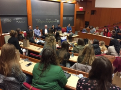 Students from all over the country attend a class at the Harvard Business School Dynamic Women in Business Conference.