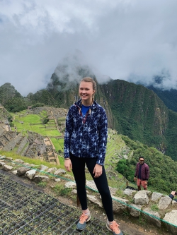 Amelia Charles hiking in Peru. Photo courtesy of Amelia Charles.