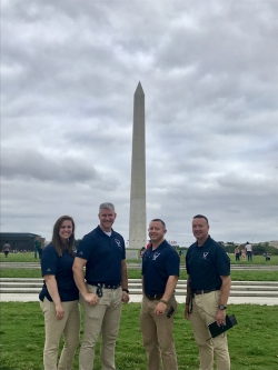 Detachment 855 faculty at the Washington Monument.
