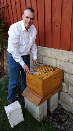Steve Liddle enjoys beekeeping.