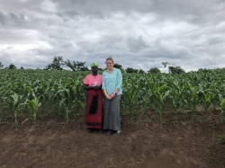 Heather Hammond Cruz with a woman in Malawi