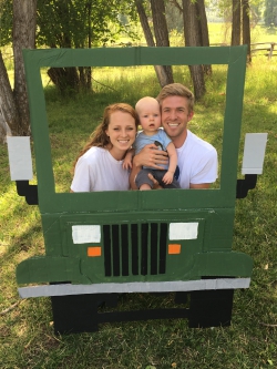 Clark Anderson with his wife, Amber, and his son, Nolan