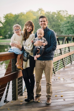 BYU Marriott alumna Michelle Carroll with her husband, Brian, and their two children