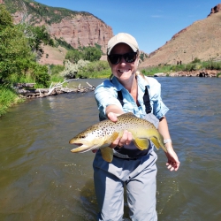 Morris enjoys fly fishing on the Weber River. Photo courtesy of Rachelle Morris.