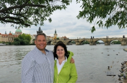 Maylett and his wife in Prague on one of their trips to Europe
