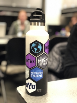 Some students put the stickers on their water bottles. Photo courtesy of Ashlyn Lewis.