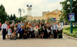 Money (left) and his students in front of Walt Disney Studios Park, located in Marne-la-Vallée, France. Photo courtesy of Bruce Money.