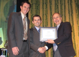 Artan Ismaili and Scott Fitzgerald with AITP President Mark Kleine at the 2008 AITP National Conference.