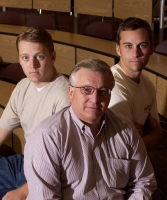 BYU fraud expert Steve Albrecht (center) and co-authors and sons Conan (left), a BYU assistant professor of information systems and Chad, a recent BYU graduate.
