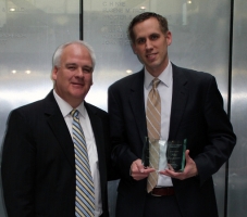 Michael Bateman with Mike Christensen, Outstanding Graduate Student award winner. 